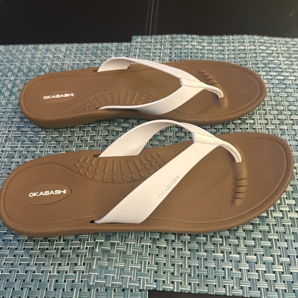 Okabashi Breeze Flip Flop Sandals White - LL - Picture 2 of 5